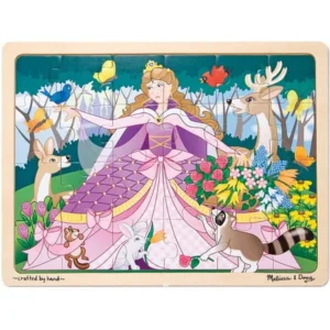 Melissa & Doug Woodland Fairy Princess Wooden Jigsaw Puzzle With Storage Tray (24 pcs)