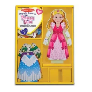 Melissa & Doug Deluxe Princess Elise Magnetic Wooden Dress-Up Doll Play Set (24 pcs)