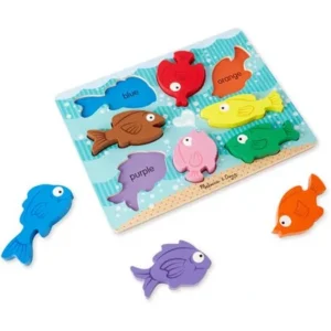 Melissa & Doug Colorful Fish Wooden Chunky Puzzle, 8pc