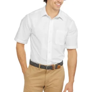 George Big Men's Short Sleeve Poplin Dress Shirt
