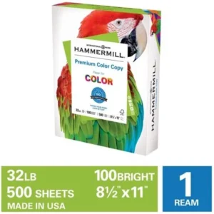 Hammermill Printer Paper, 32lb Premium Color Copy Paper 8.5x11, 1 Ream