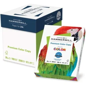 Hammermill Paper, Premium Color Copy Printer Paper, 8.5 x 11 Paper, Letter Size, 28lb, 100 Bright - 5 Ream / 2,500 Sheets (102450C)