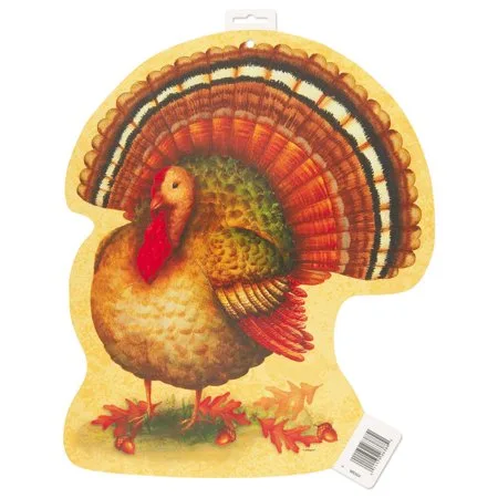 Festive Turkey Thanksgiving Decoration, 16.5in