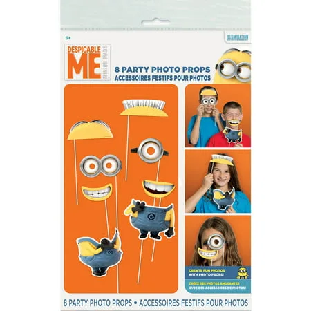 Despicable Me Minions Photo Booth Props, 8pc