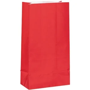 Red Paper Party Favor Bags, 12pk