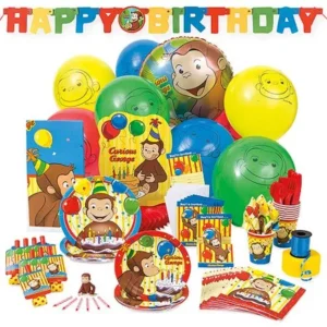 Deluxe Curious George Party Supplies Kit for 8