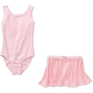 Danskin Now Girls' Sleeveless Dance Leotard and Skirt 2-Piece Set