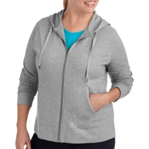 Womens Plus Size Dri More Zip Up Hoodie