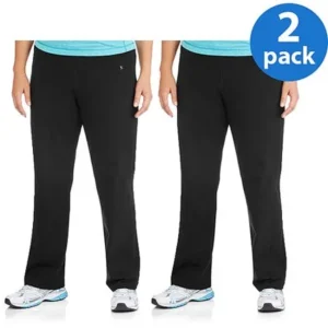 Women's Plus-Size Petite Dri-More Straight Leg Pant 2pk Value Bundle