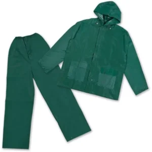 Stansport Men's Vinyl Rainsuit with Hood, Green