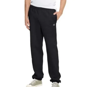 P2519 Eco Fleece Elastic-Hem Mens Sweatpants Size - Small - Black