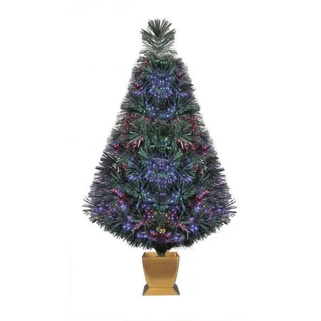 "Holiday Time Pre-Lit 32"" Fiber Optic Artificial Christmas Tree, Green, Color Change Lighting"
