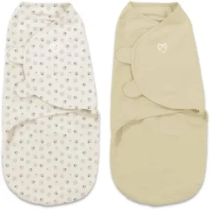 SwaddleMe Original Organic Swaddle, 2-Pack, Baby Bees, Small