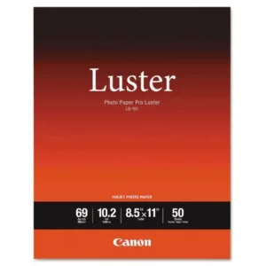 Canon PRO Luster Inkjet Photo Paper, 10.2 mil, 8.5 x 11, Luster White, 50/Pack -CNM6211B004