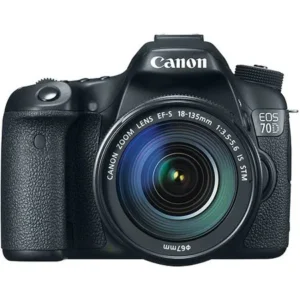 Canon Black EOS 70D 20.2 MP Digital SLR Camera Kit, Includes 18-135mm Lens