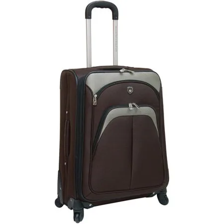 Travelers Club 24" Expandable 4 Wheel Spinner Luggage - Mocha