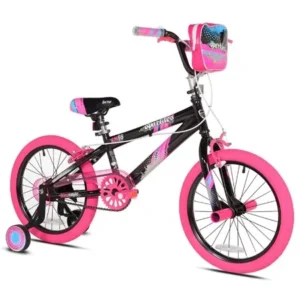 Kent 18" Sparkles Girl's Bike, Black/Pink