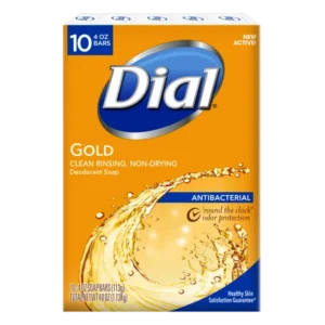 Dial Antibacterial Deodorant Bar Soap, Gold, 4 Ounce, 10 Bars