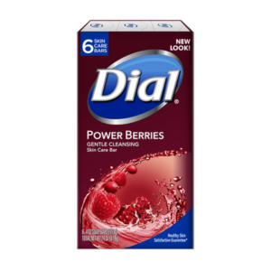 Dial Skin Care Bar Soap, Power Berries, 4 Ounce, 6 Bars