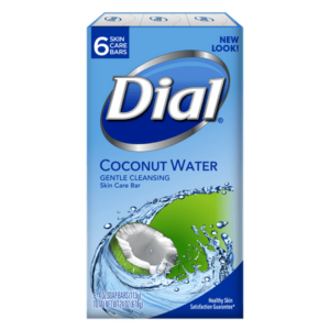 Dial Skin Care Bar Soap, Coconut Water, 4 Ounce, 6 Bars