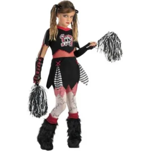 Morris Costumes Childrens Girls Classic Halloween Cheerleader Dress 7-8, Style DG2802K