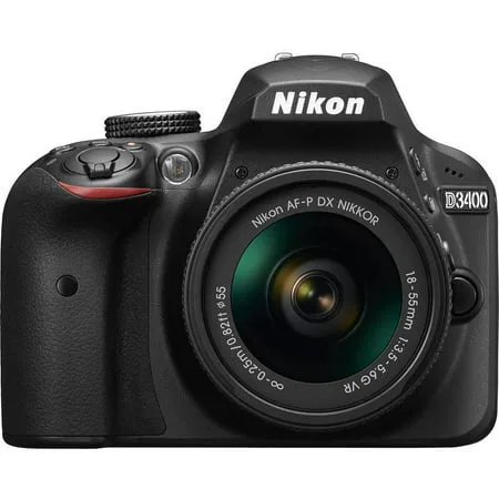 Nikon D3400 Digital SLR Camera with 24.2 Megapixels and 18-55mm Lens Included