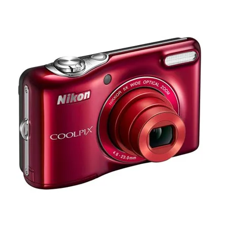 Nikon Red COOLPIX L32 Digital Camera with 20.1 Megapixels and 5x Optical Zoom