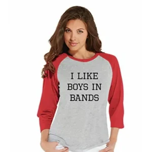 7 ate 9 Apparel Womens Boys In Bands Raglan Tee - Small