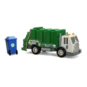 new! tonka rescue force garbage truck w/lights & sound green sanitation dept