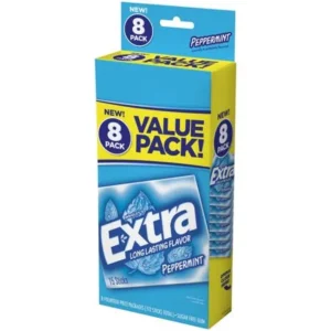 Extra Peppermint Sugar Free Gum, 14 pc, 8 count