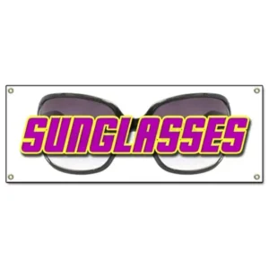 48"x120" SUNGLASSES BANNER SIGN sunglass store sale signs