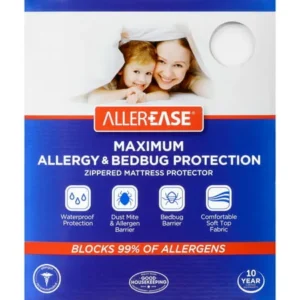 AllerEase Maximum Allergy & Bed Bug Protection Zippered Mattress Protector