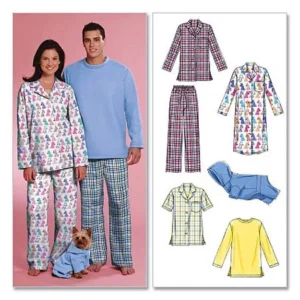 Misses'/Men's/Teen Boys' Tops, Nightshirt, Pants and Sweatsu-Y (XSM-SML-MED)