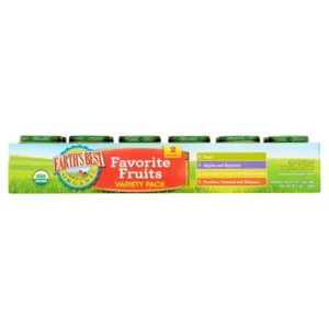 Earth's Best Organic Favorite Fruits Variety Pack Baby Food, 4 oz, 12 count