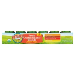 Earth's Best Organic Fruit Antioxidant Blends Baby Food Variety Pack, 4 oz, 12 count