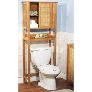Bamboo Over the Toilet Bathroom Storage Space Saver