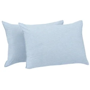 Mainstays HUGE Pillow 20" x 28" in Blue and White Stripe Set of 2