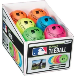 Franklin Sports MLB Neon Rubber Teeball, Assorted Colors (1 Ball)