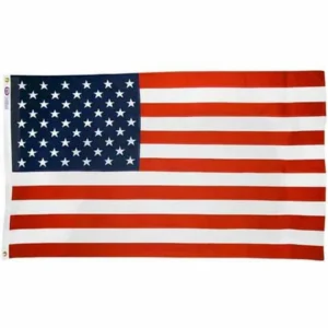 American Flag, 3' x 5', Reliance Cotton with Sewn Stripes, Dyed Stars and Brass Grommets, Model# 1120