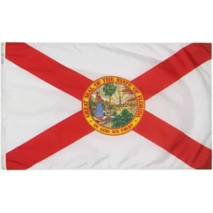 Florida State Flag, 3' x 5', Nylon SolarGuard Nyl-Glo, Model# 140960