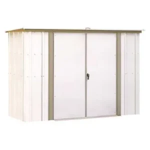ARROW SHEDS GS83 Outdoor Storage Shed,23 cu. ft.,Eggshell G9603273