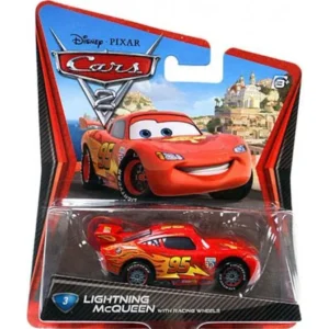 Disney Cars Main Series Lightning McQueen with Racing Wheels Diecast Car