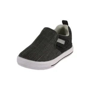 Dream Seek Boys Toddler 3106 Athletic Casual Slip On Velcro Strap Fashion Sneaker (5 M US Toddler, Grey)