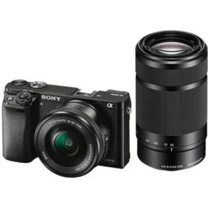 Sony Alpha a6000 Mirrorless Interchangeable-lens Camera with 16-50mm and 55-210mm Lens - Black