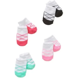 Newborn Baby Girl Ballet Socks Set - 4 Pack