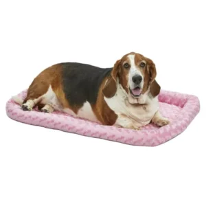 MidWest QuietTime Pet Bed & Dog Crate Mat, Pink, 36"