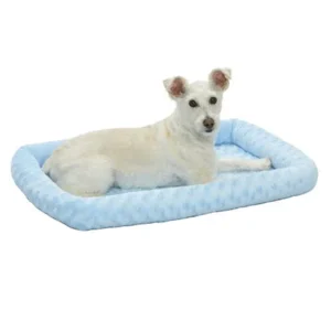 MidWest Quiet Time Pet Bed & Dog Crate Mat, Powder Blue, 30"