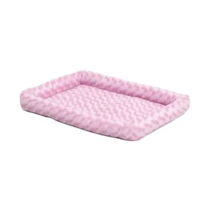 MidWest QuietTime Pet Bed & Dog Crate Mat, Pink 18"