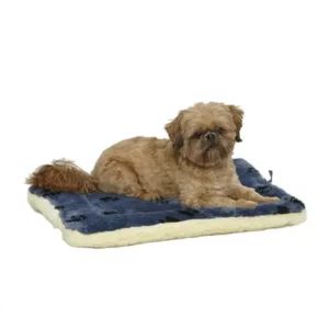 Midwest Fleece Blue Paw Print Reversible Dog and Cat Bed 24"