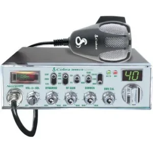 "Cobra Mobile CB Radio With Dynamike Gain Control And SWR Antenna Calibration And NightWatch"" Illuminated Display With Dimmer Control"
